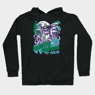 Distressed Vintage Look Haunted Mansion Parlor Aboard the Treasure Cruise Ship Hoodie